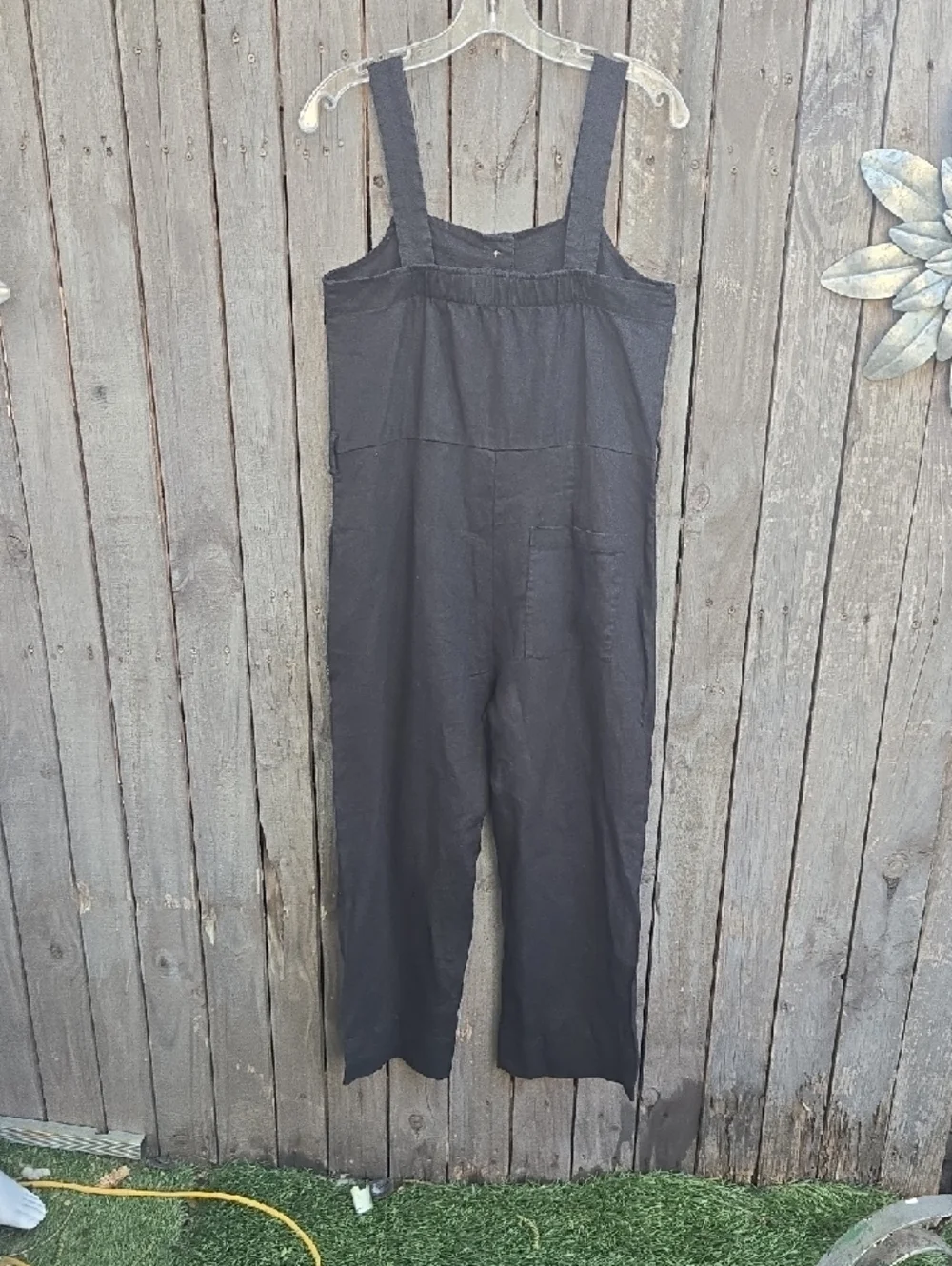 Everlane black 100% linen jumpsuit